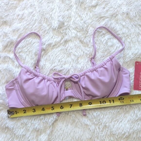 NWT Xhilaration Light Purple Demi Keyhole Bikini Top - Picture 8 of 9